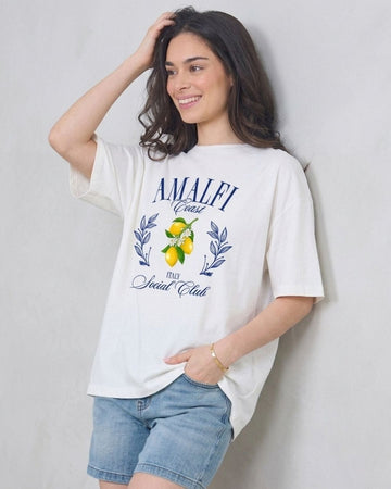 AMALFI COAST WOMEN OVERSIZED GRAPHIC T-SHIRT