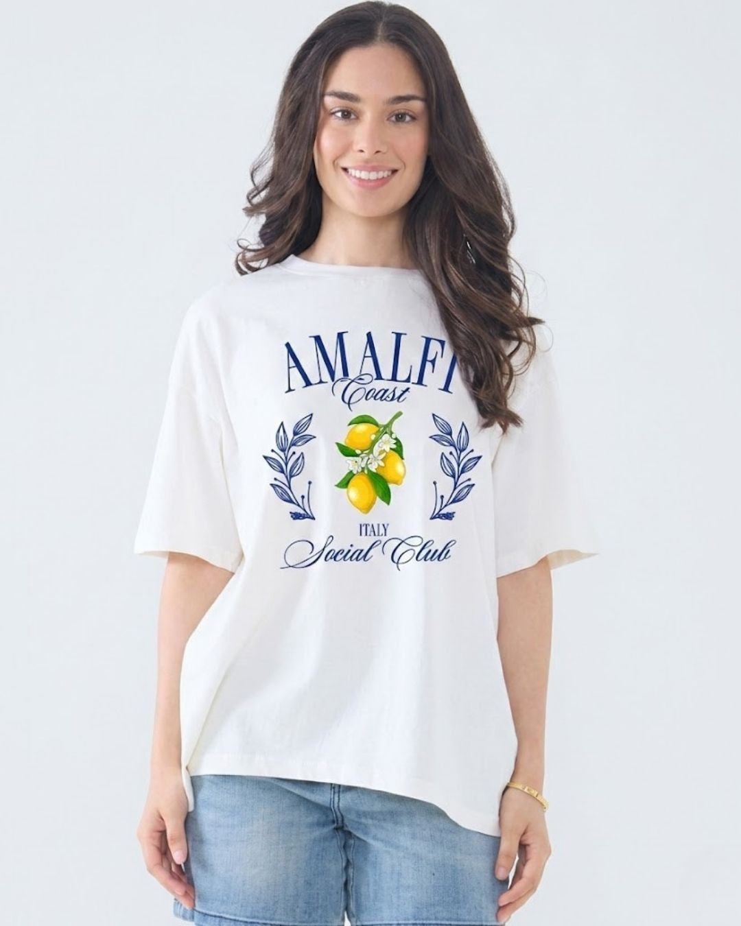 AMALFI COAST WOMEN OVERSIZED GRAPHIC T-SHIRT
