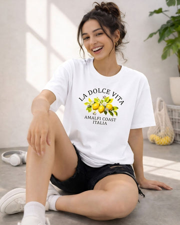 AMALFI COAST ITALIA WOMEN OVERSIZED GRAPHIC T-SHIRT