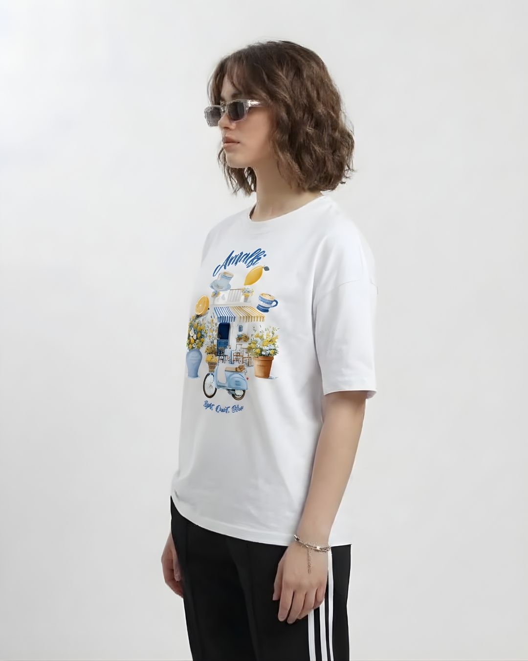AMALFI DREAM WOMEN OVERSIZED GRAPHIC T-SHIRT
