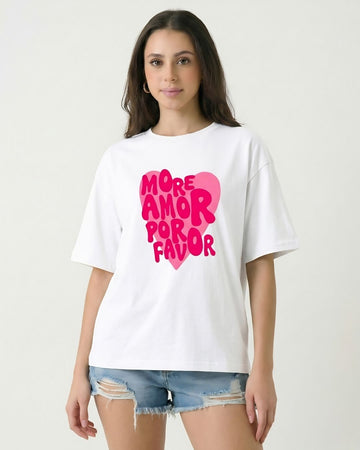 AMOR VIBES WOMEN OVERSIZED GRAPHIC T-SHIRT