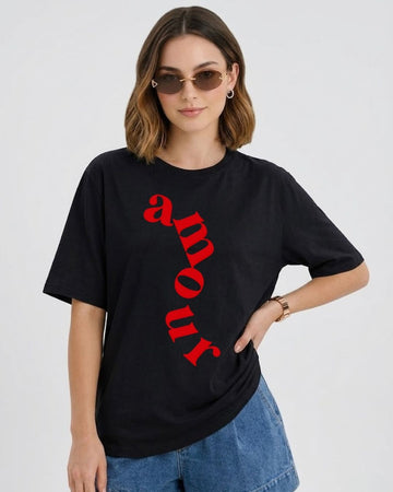 AMOUR WOMEN OVERSIZED GRAPHIC T-SHIRT