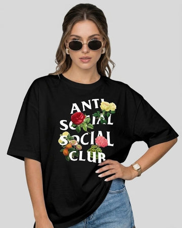 ANTI SOCIAL SOCIAL CLUB WOMEN OVERSIZED GRAPHIC T-SHIRT