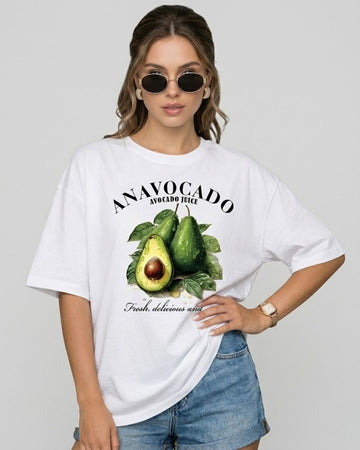 AVOCADO WOMEN OVERSIZED GRAPHIC T-SHIRT