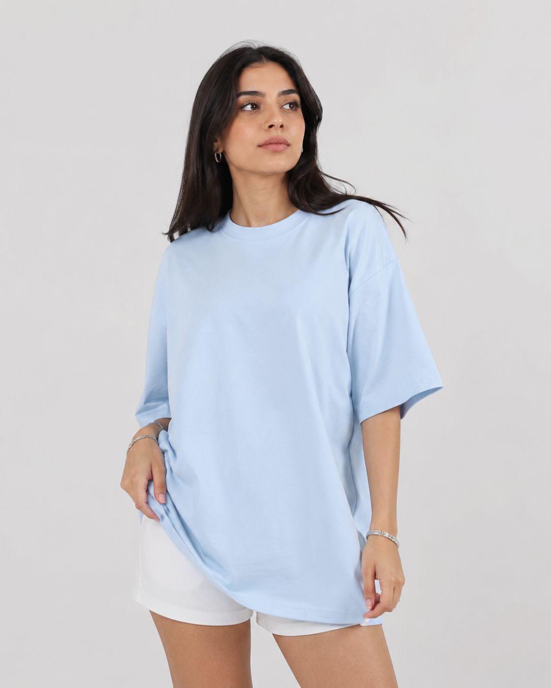 BABY BLUE WOMEN'S OVERSIZED CLASSIC T-SHIRT