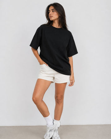 BLACK WOMEN'S OVERSIZED CLASSIC T-SHIRT
