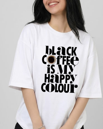 BLACK COFFEE WOMEN OVERSIZED GRAPHIC T-SHIRT