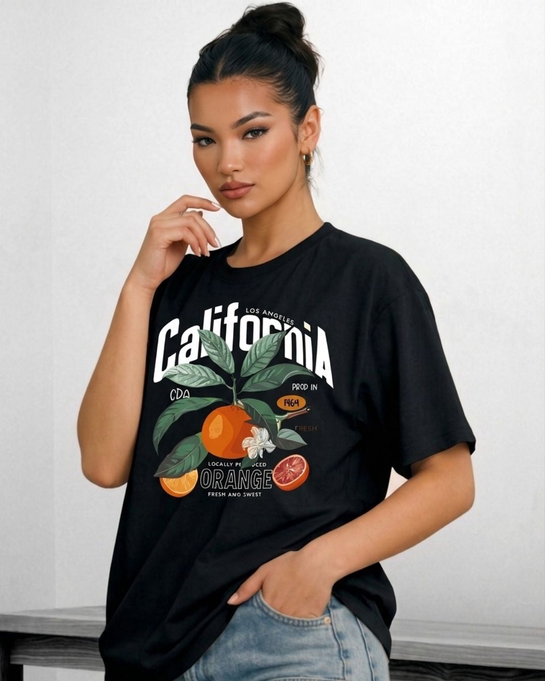 CALIFORNIA WOMEN OVERSIZED GRAPHIC T-SHIRT