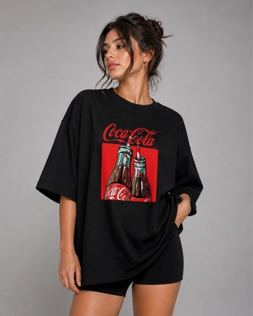 COCA COLA WOMEN OVERSIZED GRAPHIC T-SHIRT