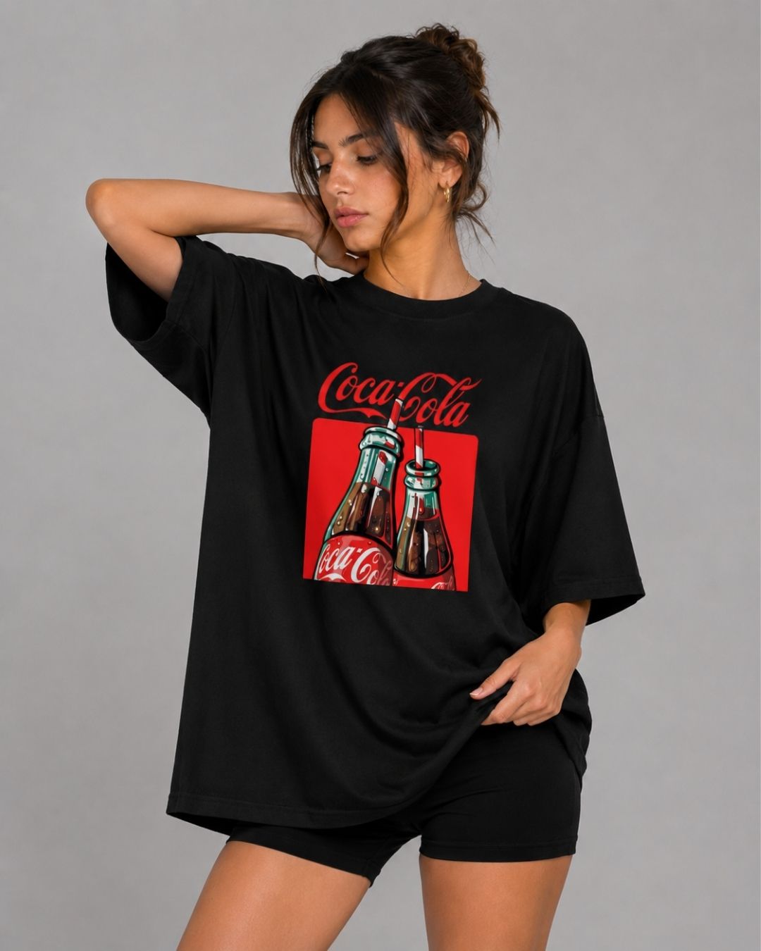 COCA COLA WOMEN OVERSIZED GRAPHIC T-SHIRT