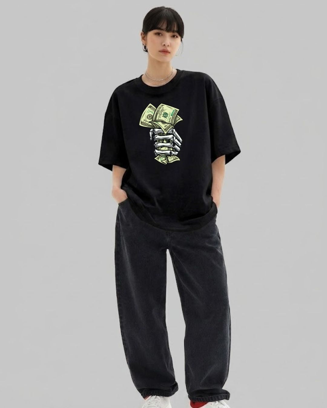 DEAD RICH WOMEN OVERSIZED GRAPHIC T-SHIRT