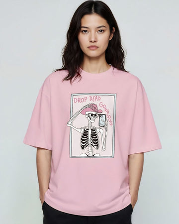 DROP DEAD GORG WOMEN OVERSIZED GRAPHIC T-SHIRT