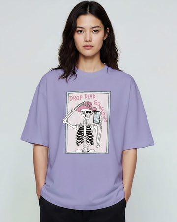 DROP DEAD GORG WOMEN OVERSIZED GRAPHIC T-SHIRT