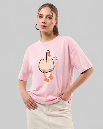 DUCK YOU WOMEN OVERSIZED GRAPHIC T-SHIRT