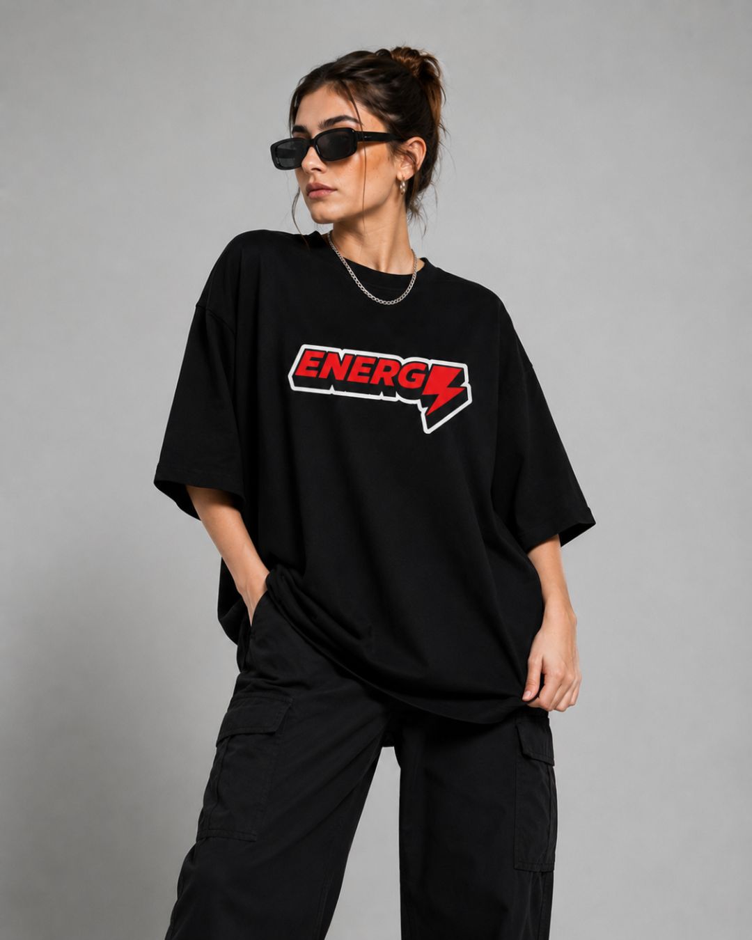 ENERGY WOMEN OVERSIZED GRAPHIC T-SHIRT