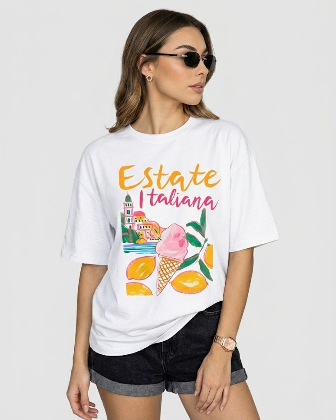 ESTATE ITALIANA WOMEN OVERSIZED GRAPHIC T-SHIRT