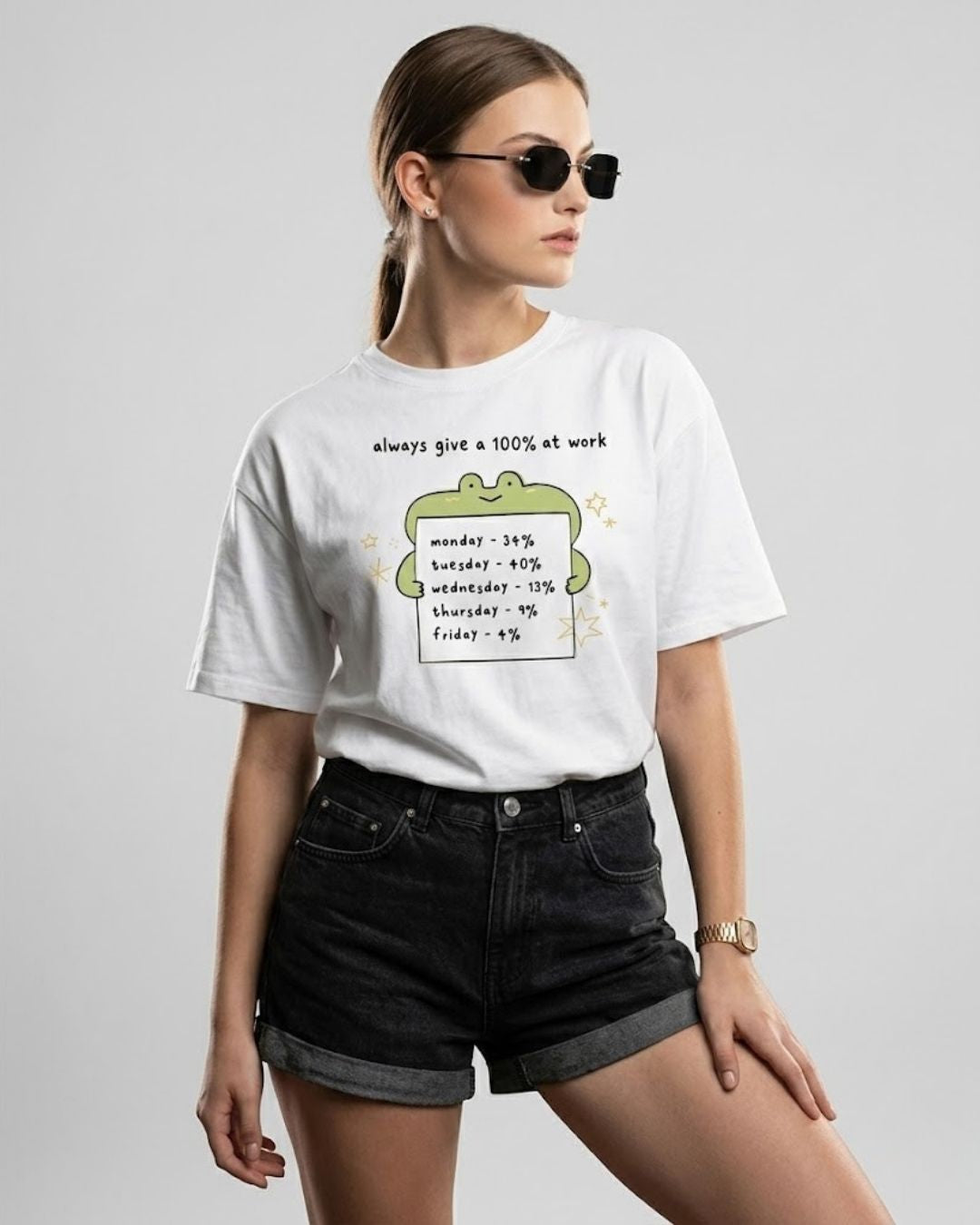 FROG LOGIC WOMEN OVERSIZED GRAPHIC T-SHIRT