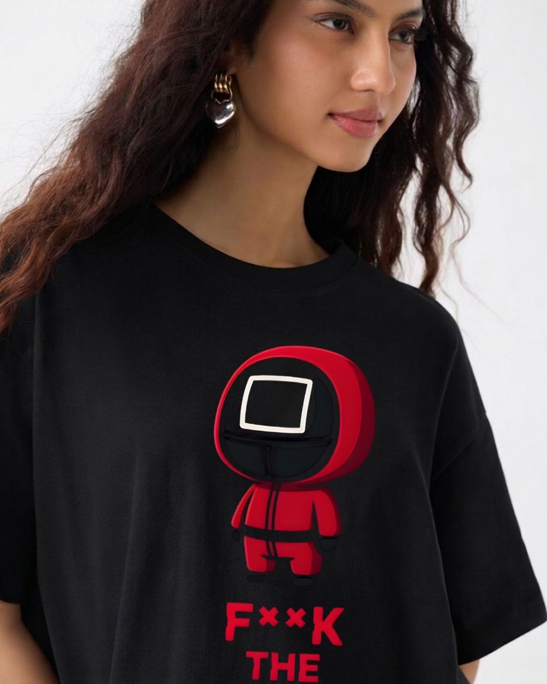 F**K THE RULES WOMEN OVERSIZED GRAPHIC T-SHIRT