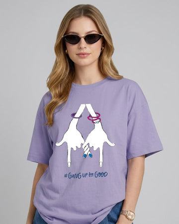 GANG UP FOR GOOD WOMEN OVERSIZED GRAPHIC T-SHIRT