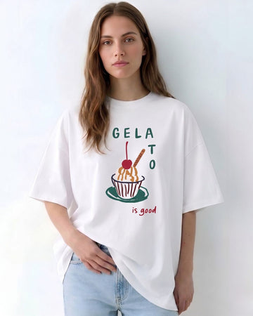 GELATO WOMEN OVERSIZED GRAPHIC T-SHIRT