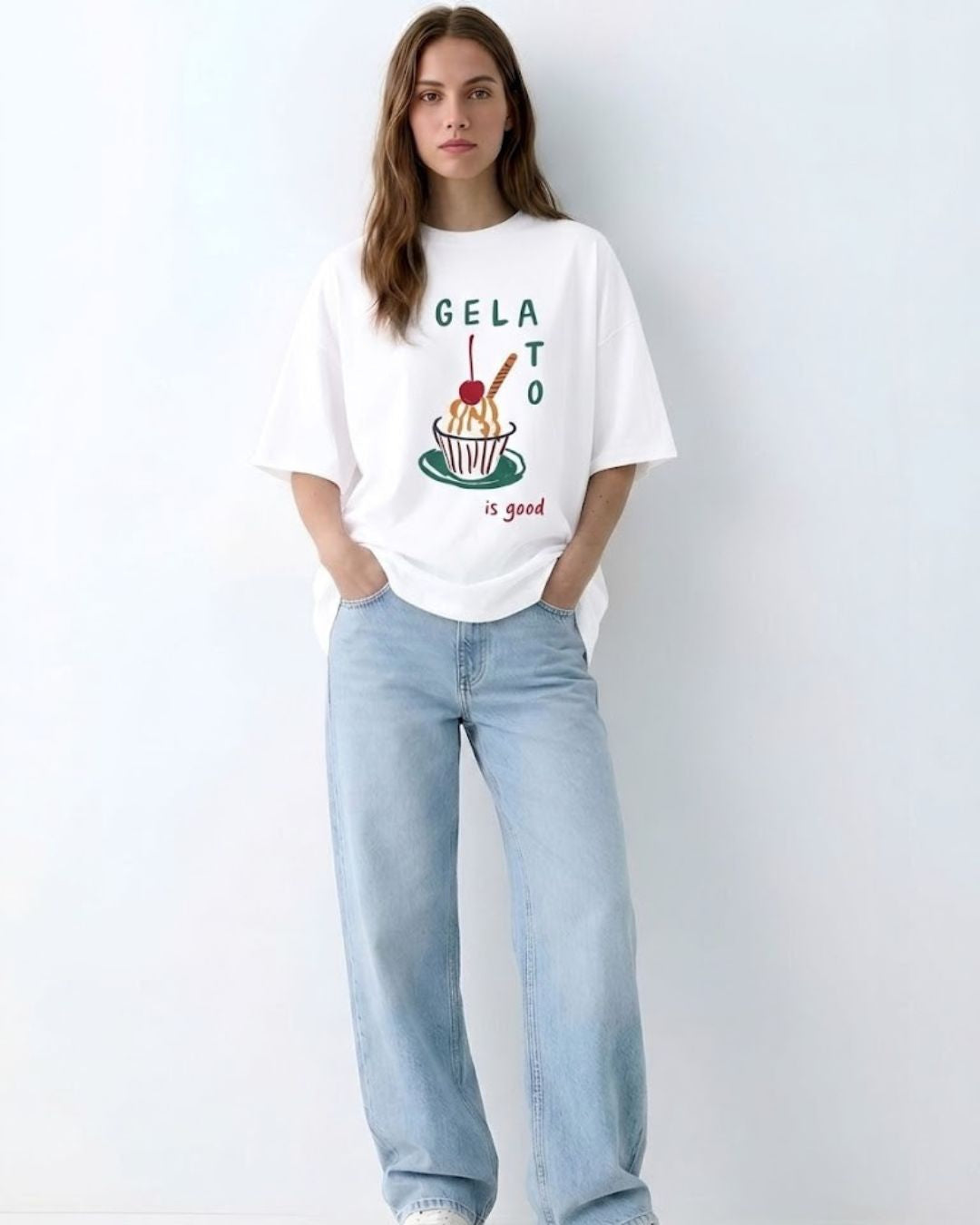 GELATO WOMEN OVERSIZED GRAPHIC T-SHIRT