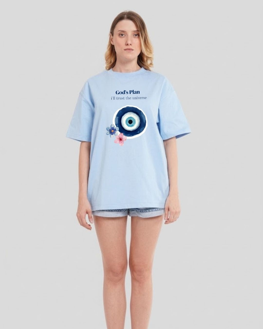 GOD'S PLAN WOMEN OVERSIZED GRAPHIC T-SHIRT