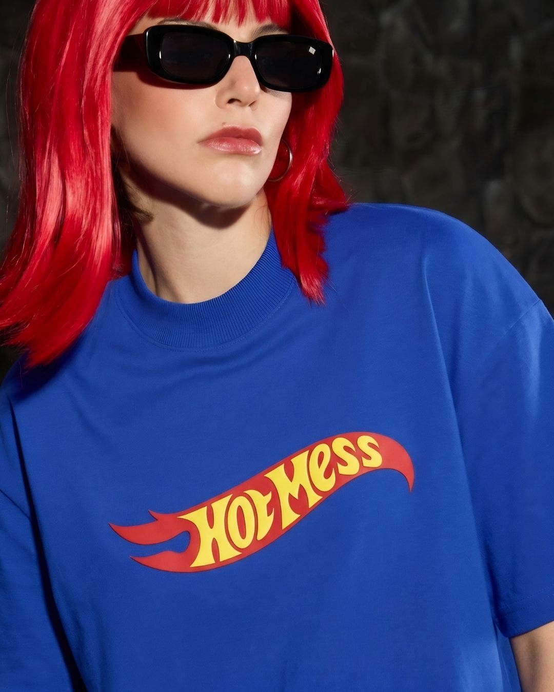 HOT MESS WOMEN OVERSIZED GRAPHIC T-SHIRT