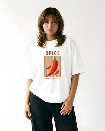 HOT PERSPECTIVE WOMEN OVERSIZED GRAPHIC T-SHIRT