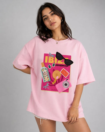 IBIZA BOHEMIAN WOMEN OVERSIZED GRAPHIC T-SHIRT