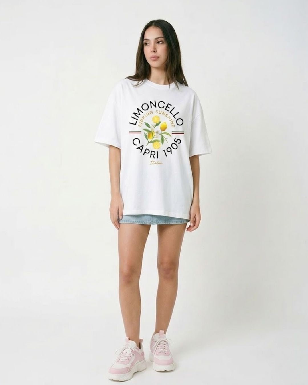 LIMONCELLO CAPRI 1905 WOMEN OVERSIZED GRAPHIC T-SHIRT