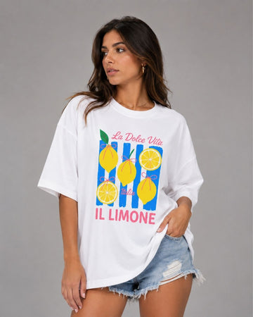 LIMONE WOMEN OVERSIZED GRAPHIC T-SHIRT