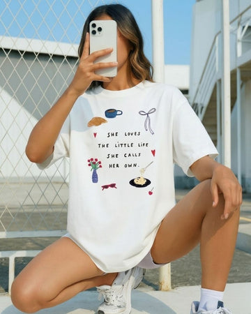 LITTLE LIFE WOMEN OVERSIZED GRAPHIC T-SHIRT