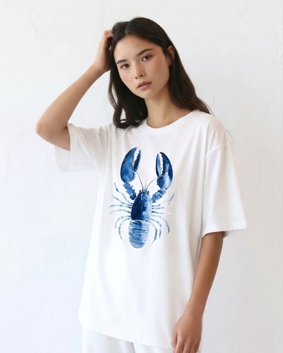 LOBSTER WOMEN OVERSIZED GRAPHIC T-SHIRT
