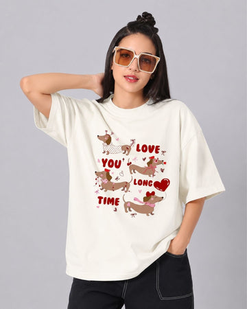 LONG LOVE WOMEN OVERSIZED GRAPHIC T-SHIRT