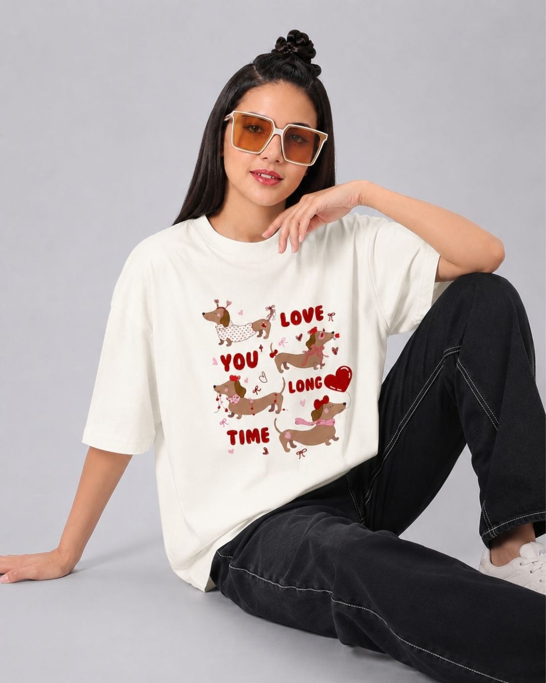 LONG LOVE WOMEN OVERSIZED GRAPHIC T-SHIRT