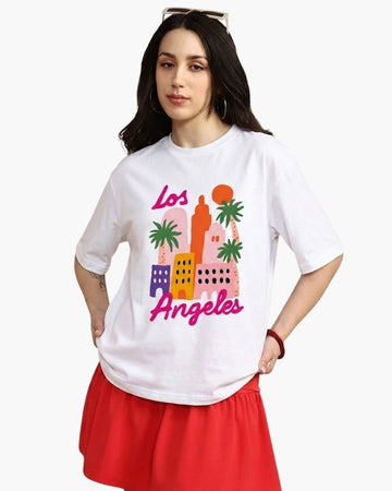 LOS ANGELES WOMEN OVERSIZED GRAPHIC T-SHIRT