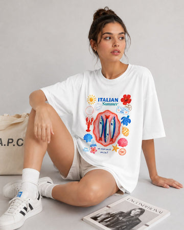 MAMMA MIA! WOMEN OVERSIZED GRAPHIC T-SHIRT