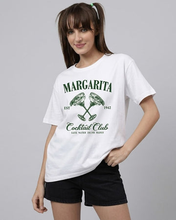 MARGARITA WOMEN OVERSIZED GRAPHIC T-SHIRT