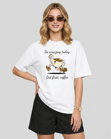 MORNING RUSH WOMEN OVERSIZED GRAPHIC T-SHIRT