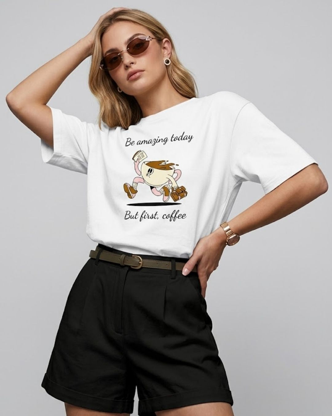 MORNING RUSH WOMEN OVERSIZED GRAPHIC T-SHIRT