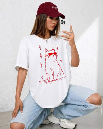 NAH! WOMEN OVERSIZED GRAPHIC T-SHIRT