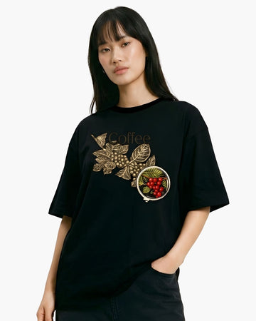 NATURE BREW WOMEN OVERSIZED GRAPHIC T-SHIRT
