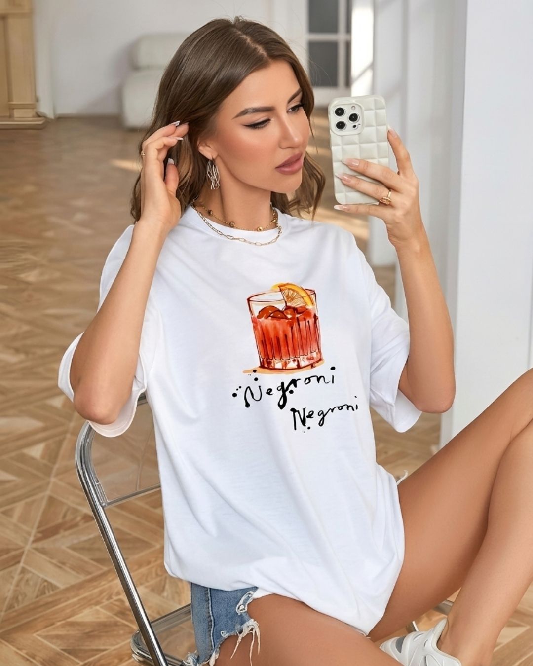 NEGRONI WOMEN OVERSIZED GRAPHIC T-SHIRT