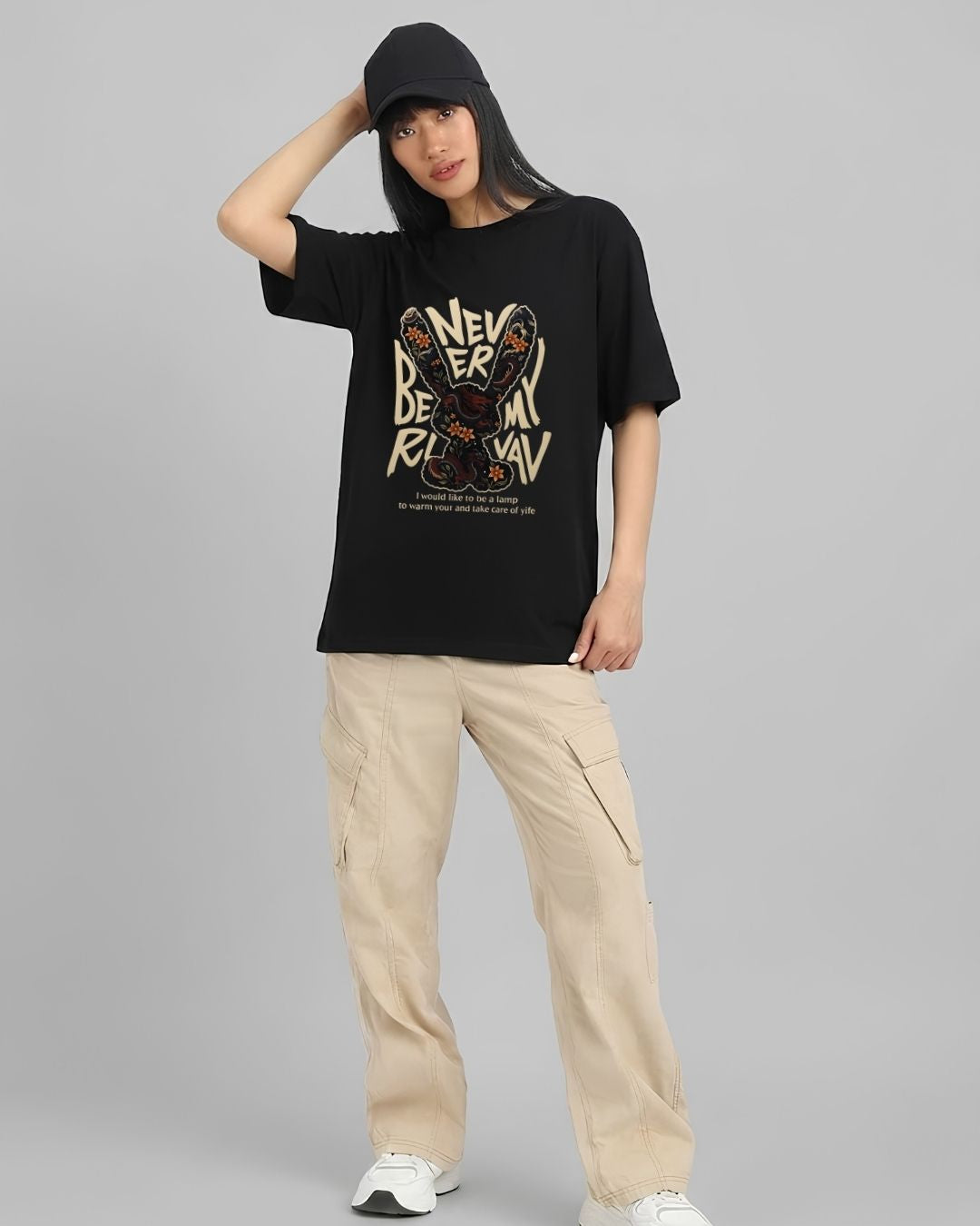 NO RIVAL WOMEN OVERSIZED GRAPHIC T-SHIRT