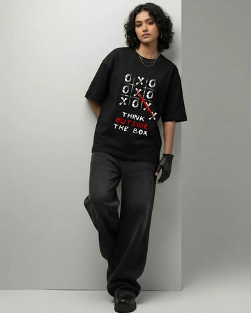 OUT OF BOX WOMEN OVERSIZED GRAPHIC T-SHIRT