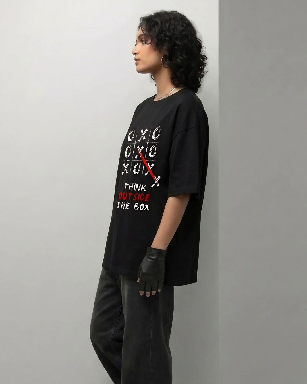 OUT OF BOX WOMEN OVERSIZED GRAPHIC T-SHIRT