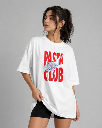 PASTA CLUB WOMEN OVERSIZED GRAPHIC T-SHIRT
