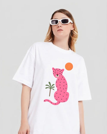 PINK PANTHER WOMEN OVERSIZED GRAPHIC T-SHIRT