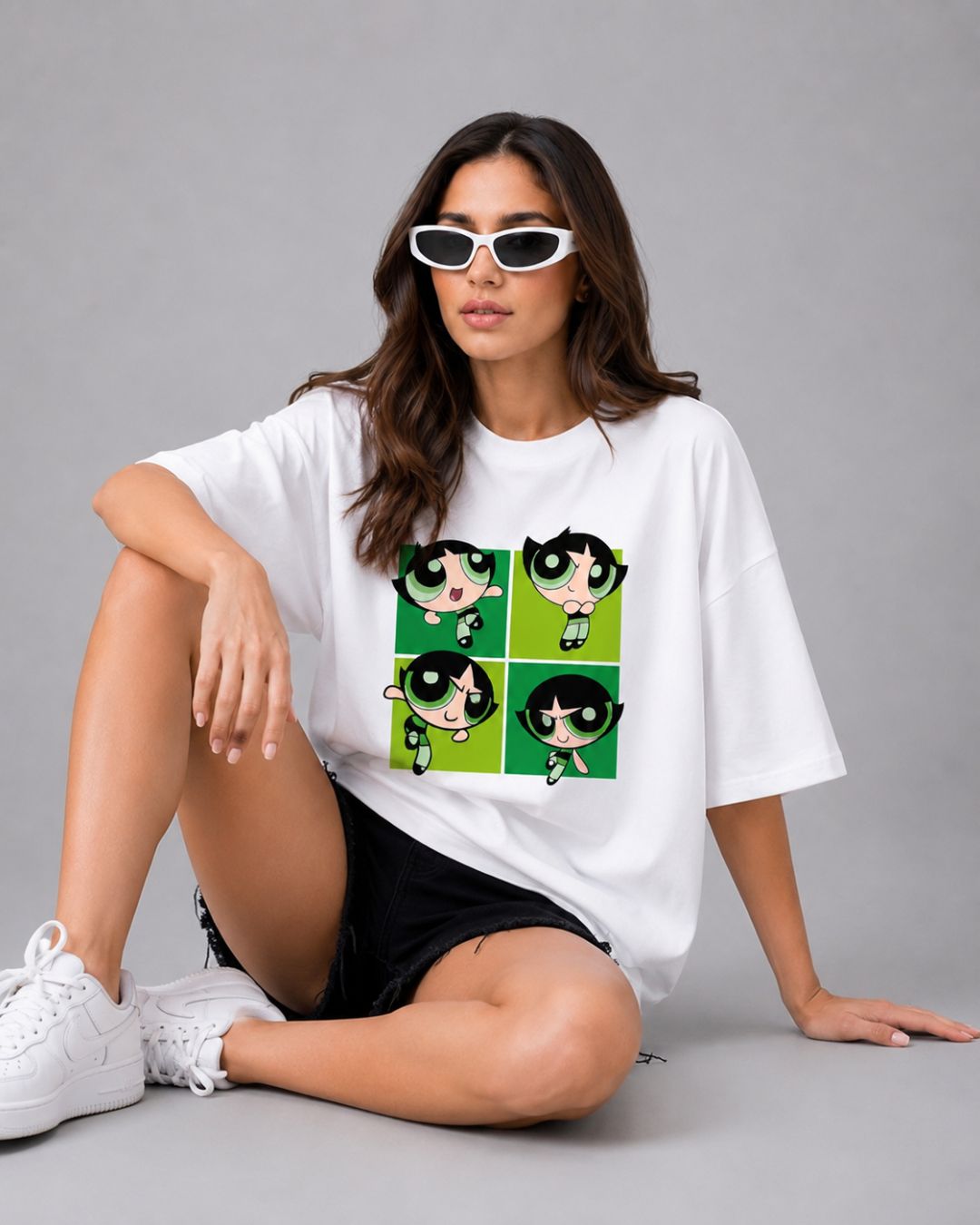 POWER TRIO WOMEN OVERSIZED GRAPHIC T-SHIRT