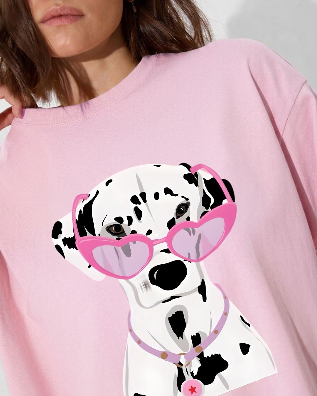 PREPPY DOG WOMEN OVERSIZED GRAPHIC T-SHIRT